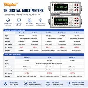 มัลติมิเตอร์ Tonghui รุ่น TH1963A TH1953 แบบ 6 หลัก แสดงค่าสูงสุด 1000V True RMS บันทึกข้อมูลผ่าน USB วัดค่า V/A/Q/ความถี่/ความจุ - Product Image 4