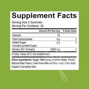 Suplemen Permen Kunyah Mullein Label Pribadi OEM dengan <span class=keywords><strong>Bromelain</strong></span>, Ashwagandha, dan <span class=keywords><strong>Quercetin</strong></span> Mendukung Kesehatan Sistem Pernapasan - Product Image 6