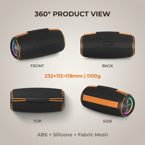 YMB-12 Portable <b>USB</b> <b>Speaker</b> 66mm Dual Channel IPX4 Waterproof RGB Light TWS Outdoor Camping Party 2000-3000mAh 10-30W - Product Image 6
