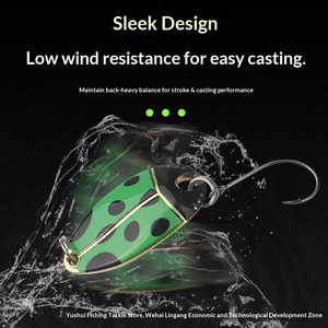 <strong>Wolf</strong> Cat Luya Lure Bait Beetle Stream Sequins Micro-objects Spoon-Shaped Brass Leech Oukin Single Hook Fishing Culter Whitefish - Product Image 3