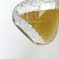 Bouteille d'alcool en verre en forme de guitare gravée de nombreux bords 700ml