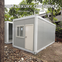Maison de conteneur préfabriquée de luxe de 40 pieds, bureau, 2-3 chambres, maison miniature moderne préfabriquée, maisons mobiles, kits de maisons miniatures modulaires préfabriquées