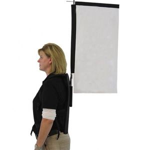 Drapeau publicitaire cycliste en vinyle maillé imprimé numériquement pour extérieur, avec logo personnalisé et design imprimé, de haute qualité, pour mât de drapeau en aluminium - Product Image 1