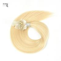 Extensions de cheveux avec Micro anneau, Extension de cheveux naturels avec Micro perles, Micro boucle pré-collée, postiche Remy
