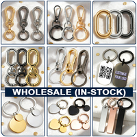 En stock, vente en gros : Accessoires de bricolage, porte-clés à clip, mousquetons, organisateurs de porte-clés, crochets de sécurité en alliage de zinc