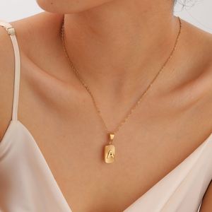 A-z Initiales Colliers Pour Femmes Filles Or Carré Pendentif Colliers Bijoux De Luxe Cadeaux <span class=keywords><strong>Pas</strong></span> <span class=keywords><strong>Cher</strong></span> Initial Colliers - Product Image 5