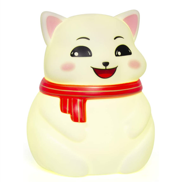 Decorative Cute Smile Cat Night Lights USB Rechargeable Lamp Color Changing Night Light LED Lighting Toys