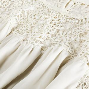 CUHAKCI, moda de primavera y otoño para mujer, Tops de encaje de ganchillo calados, blusas y camisas de manga larga, blusa informal para mujer de talla grande - Product Image 2