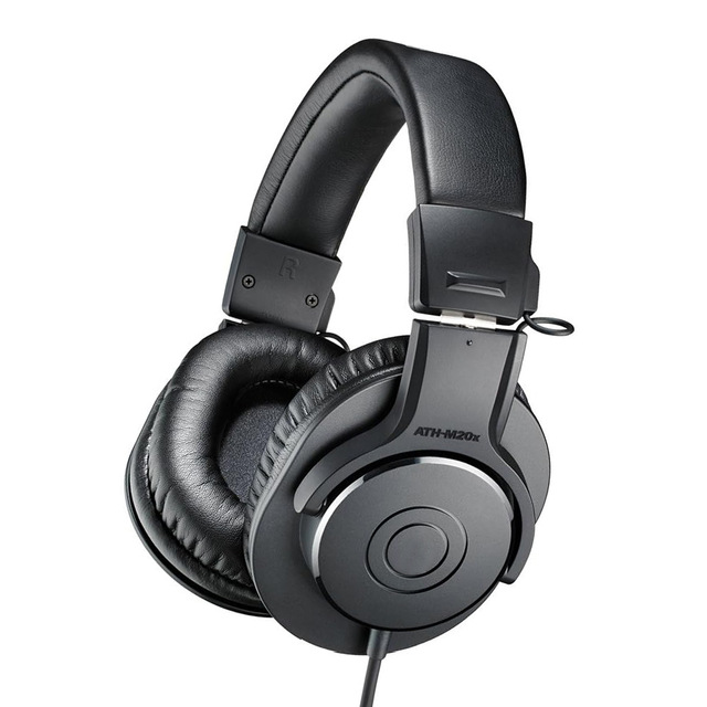 ATH-M20x Closed-back Studio Headphones In-ear Type High-resolution Three-band EQ for Music Recording Faux Leather ATH-M50x