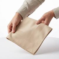 Serviettes de table en satin ivoire avec bordure, 100% coton, pour hôtels, restaurants, mariages et dîners (vente en gros)