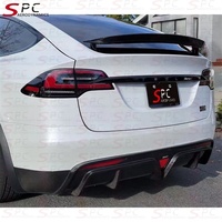 SPC 2023 Trockenkohlefaser-Windspoiler-Kit für Tesla Model X Prepreg Kohlefaser-Tuning-Karosserie-Kit für Modell X Aerokit-Autoteile