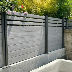 <span class=keywords><strong>Panneau</strong></span> de clôture en <span class=keywords><strong>bois</strong></span> composite WPC populaire pour <span class=keywords><strong>jardin</strong></span> domestique avec cadre métallique pour mur extérieur, mur à lattes d'intimité et clôture agricole - Product Image 3