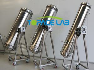 PTFE stopcock ve dış eklem ve paslanmaz çelik Model ile Topacelab laboratuvar borosilikat 3.3 cam kolon kromatografisi - Product Image 6