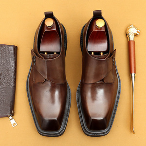 Chaussures Oxford en cuir à bout pointu pour hommes, de haute qualité, pour tenue de ville formelle, vente en gros, collection 2026 - Product Image 3