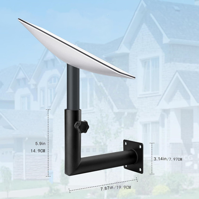 Outdoor Adjustable Mounting Metal Pole Roof Short Wall Mount for Starlink Internet Kit Satellite Mount Adapter