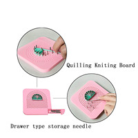 Outil de quilling en papier, fil à dessiner, plateau de quilling, boîte de rangement pour épingles, grille pour la création de bandes de papier, outil de bijouterie DIY