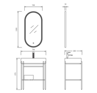 Lavabo en céramique pour salle de bain, pieds de console, lavabo en métal blanc avec miroir