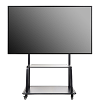 Support mobile pour écran de télévision de 55 à 65 pouces, support au sol en acier avec roulettes, prix bas, supports portables en gros