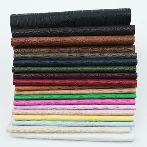 1.2mm Thickness Free Sample Artificial Leather PVC Embossed Crocodile Pattern Synthetic Leather