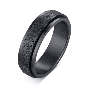 6mm Blasted Fashion Anxiety Spinning <b>Ring</b> Customized Blank Stainless Steel <b>Rings</b> <b>for</b> <b>Men</b> - Product Image 6