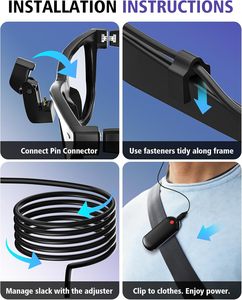 ที่ชาร์จแบบหนีบสำหรับแว่นตาอัจฉริยะ ชาร์จเร็ว น้ำหนักเบา แบตเตอรี่แบบสวมใส่ได้ และขั้วต่อที่ปรับปรุงสำหรับแว่นตา Ray-Ban Meta AI - Product Image 4