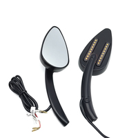 SH-185 Motorefit nouveau rétroviseur de moto universel 10mm côté convexe grand angle en aluminium