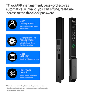 Tuya aplikasi Wifi TTlock wajah Panel ramping 3585 Mortise kunci pintu <span class=keywords><strong>Digital</strong></span> geser tahan air kunci pintar sidik jari untuk pintu kaca - Product Image 4