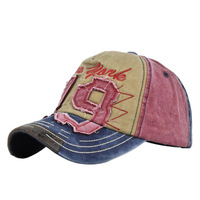 Casquettes de baseball et de basketball vintage en coton pour hommes, style Yankee, avec patchs décontractés et tissu délavé, coloris assortis, vente en gros