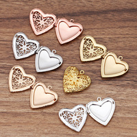 Pendentifs de médaillon Photo en forme de cœur, plateau vide, pendentif Photo pour bricolage, Cabochon Photo, diffuseur d'huile essentielle, collier, 26mm