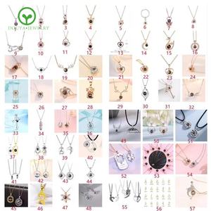 Collar de memoria personalizado amor corazón mariposa Cruz colgante de acero inoxidable <span class=keywords><strong>te</strong></span> <span class=keywords><strong>amo</strong></span> collar 100 <span class=keywords><strong>idiomas</strong></span> collar de proyección - Product Image 6