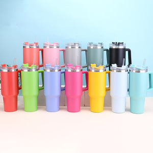 Biểu tượng tùy chỉnh 40 oz 304 thép không gỉ xe <span class=keywords><strong>cup</strong></span> đôi tường nhiệt <span class=keywords><strong>cup</strong></span> uống cà phê Mug với xử lý - Product Image 3