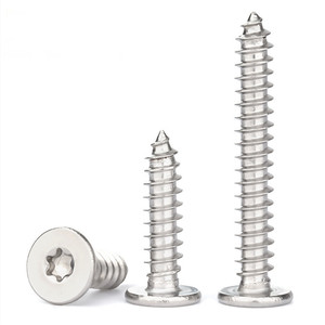 สกรูเกลียวปล่อยหัว Torx แบนพิเศษ คุณภาพสูง ยี่ห้อ NINDEJIN เกรด A2-70 ผลิตจากเหล็กกล้าไร้สนิม 304 - Product Image 5