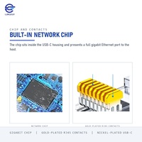Câble adaptateur Ethernet Gigabit USB C vers RJ45 1000 Mbps pour ordinateur portable, tablette, routeur, OEM, ODM, longueur personnalisée, logo LUNGKAY