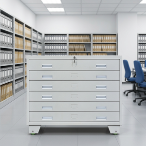 5 <b>Drawers</b> Modern Steel Map <b>Filing</b> Cabinet with Customized Color Side Handle Durable & Space Saving for Home Office & School Use - Product Image 5