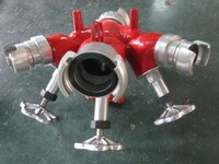 Katup Pemisah Air 3-Arah/4-Arah Storz/DSP untuk Pemadam Kebakaran DN65-DN80 Besi Cor & Aluminium Katup Hidran Kebakaran