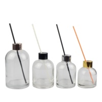 Bouteilles en verre vides de haute qualité pour diffuseur de parfum, forme ronde, 30 ml, 100 ml, 150 ml, 200 ml, 350 ml, 500 ml, avec bouchon à vis