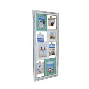 Cadre <span class=keywords><strong>photo</strong></span> mural décoratif à 5 ouvertures avec puzzle et <span class=keywords><strong>tableau</strong></span> de lettres, design Cross Unity - Product Image 4