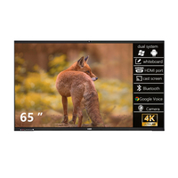 Tableau blanc interactif intelligent VSTI 65 pouces Android LED 4K UHD Quad-core 20 points, pour salle de classe et bureau, TV multi-touch