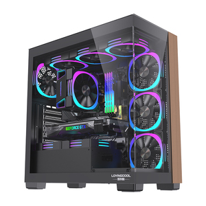 Boîtier PC Lovingcool en bois, panneau frontal, ATX/ATX, tour complète, boîtier de jeu PC, châssis d'ordinateur de bureau - Product Image 1
