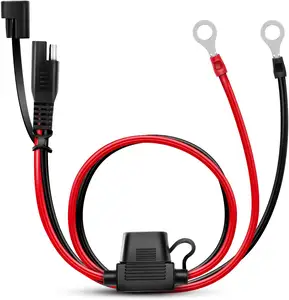 SAE power to ring terminal wire harness cable extensions solar charger battery cables