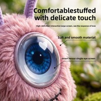 Robot compagnon émotionnel transfrontalier en peluche IA, poupée porte-clés électronique interactive vocale intelligente, rembourrée en coton PP 14