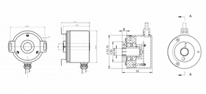 직경 58mm 주축 모터 인코더 RHI58N 10/12/15 N클램프 스타일 인코더 - Product Image 6