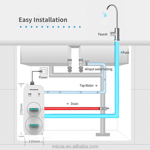 Sistema de Purificación de Agua por Ósmosis Inversa MICOE de 3 Etapas y 600GP, sin Tanque, para el Mercado Africano - Product Image 4