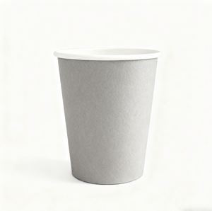 Gobelets en papier jetables personnalisés de 8 oz à paroi simple pour café et expresso, couleur grise, avec votre propre logo, fabriqués par - Product Image 5