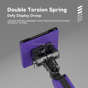 Brazo de <span class=keywords><strong>monitor</strong></span> ultra ancho resistente con puertos USB Soporte ajustable en altura VESA 75x75 100x100 Montaje para pantalla ancha - Product Image 3