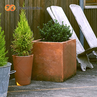 Tendances Nouveaux Produits Maison Jardin Rusty Corten Steel Planter Garden Corten Steel Flower Planter