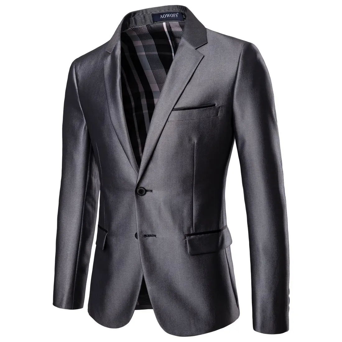 Blue Slit Mens Suits Shawl Lapel Casual Tuxedos for Wedding Groomsmen Suits Men Blazer Vest Pant