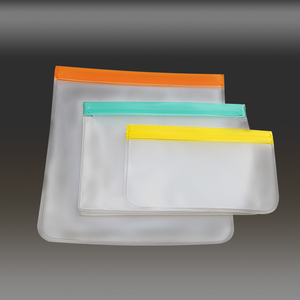 Bolsas reutilizables con cierre de cremallera para el congelador, bolsas de almacenamiento de alimentos reutilizables a prueba de fugas, ecológicas, EVA, venta al por mayor - Product Image 1