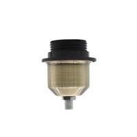 Support de lampe E27 à base pointue pour abat-jour de table et de sol, quincaillerie d'éclairage en chrome épais et nickel satiné