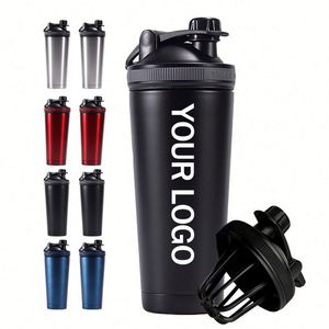 Custom Logo 25Oz 750Ml Double Wall Insulated Stainless Steel Protein <b>Bottle</b> Wholesale Gym Sport <b>Shaker</b> Cup - Product Image 1